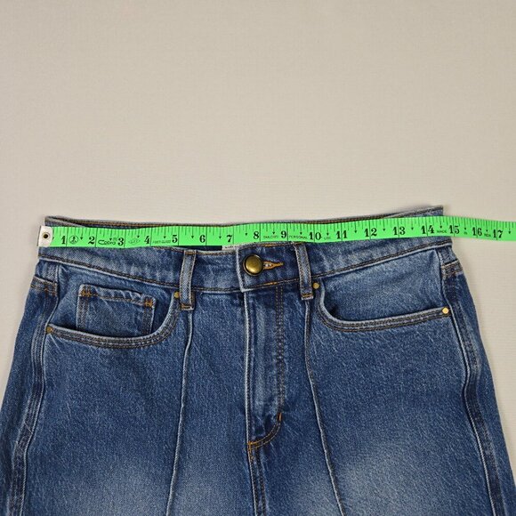 LOFT Exaggerated Flare Jeans Size 4 High Waist Stretch Boho Retro Y2K Vibe - Picture 6 of 13